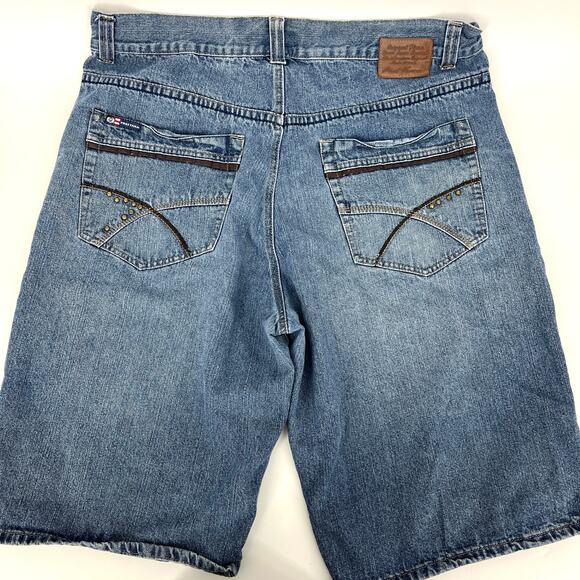 Vintage Phat Farm Mens 100% Cotton Denim Jean Shorts Size 42 - Picture 2 of 9